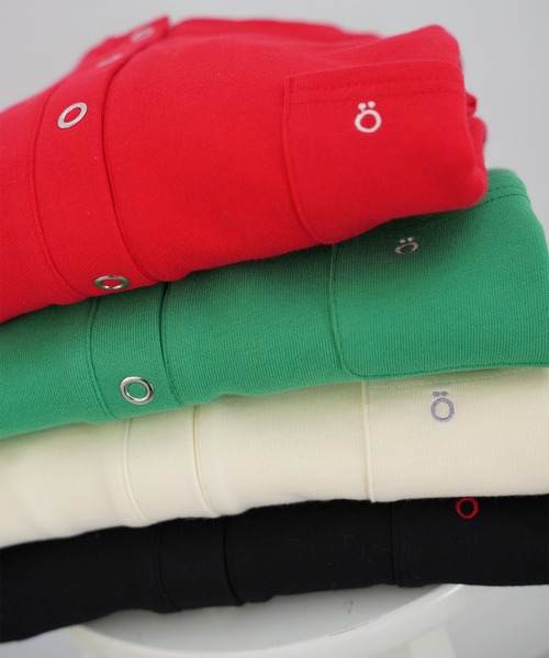 omom sot（オムオムソット）の「カーディガン スウェット コットン裏毛 omom sot（カーディガン/ボレロ・レディース・ブラック/レッド/グリーン/アイボリー・M）」の15枚目の写真