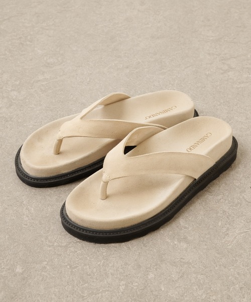 CAMINANDO（カミナンド）の「【CAMINANDO】トングサンダル（サンダル・レディース・オフホワイト/ブラック・36/37/38）」の9枚目の写真
