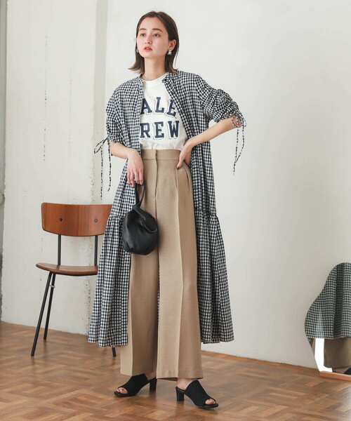 SENSE OF PLACE by URBAN RESEARCH（センスオブプレイスバイアーバンリサーチ）の「ギンガムチェックワンピース(5分袖)（ワンピース・レディース・ブラック系その他/パープル系その他/オレンジ系その他・ONE）」の18枚目の写真