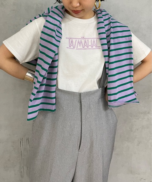 Omekashi(オメカシ)の「ベナレス TAJMAHALTシャツ(Tシャツ/カットソー・レディース・オフホワイト/ピンク/アイボリー・ONE SIZE)」の22枚目の写真