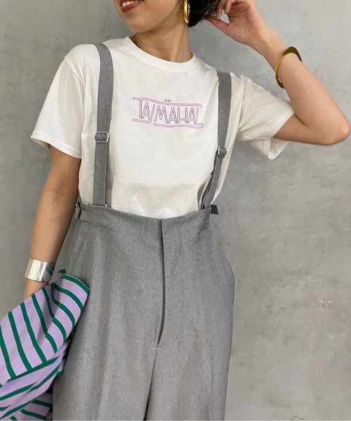 Omekashi(オメカシ)の「ベナレス TAJMAHALTシャツ(Tシャツ/カットソー・レディース・オフホワイト/ピンク/アイボリー・ONE SIZE)」の20枚目の写真