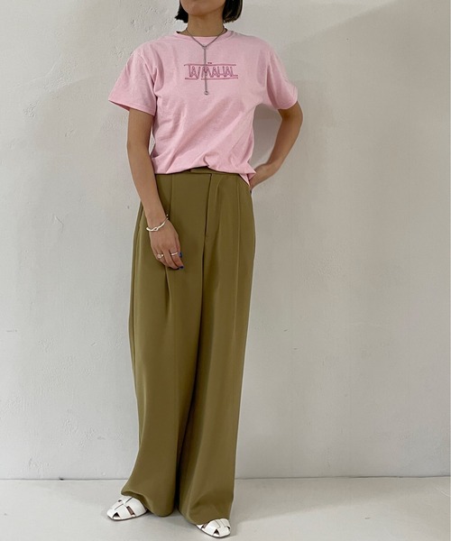 Omekashi(オメカシ)の「ベナレス TAJMAHALTシャツ(Tシャツ/カットソー・レディース・オフホワイト/ピンク/アイボリー・ONE SIZE)」の12枚目の写真