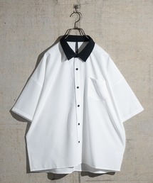 【i】ポリストレッチクレリックシャツ 半袖
