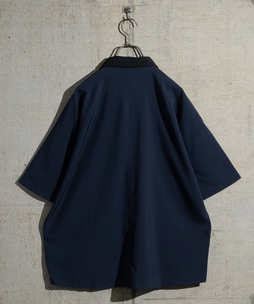 JOHN'S CLOSET（ジョンズクローゼット）の「【i】ポリストレッチクレリックシャツ 半袖（シャツ/ブラウス・メンズ・ホワイト/チャコールグレー/グレイッシュベージュ/グリーン/サックスブルー/ブラック/ネイビー/パープル・MEDIUM/LARGE/X-LARGE）」の20枚目の写真