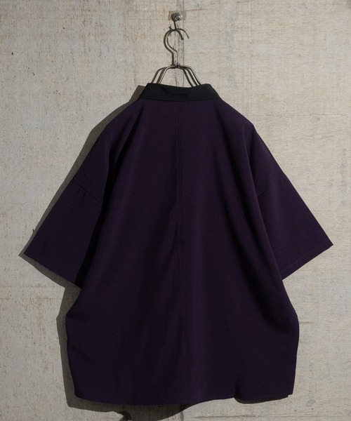 JOHN'S CLOSET（ジョンズクローゼット）の「【i】ポリストレッチクレリックシャツ 半袖（シャツ/ブラウス・メンズ・ホワイト/チャコールグレー/グレイッシュベージュ/グリーン/サックスブルー/ブラック/ネイビー/パープル・MEDIUM/LARGE/X-LARGE）」の22枚目の写真