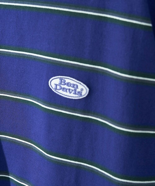 BEN DAVIS（ベンデイビス）の「【BEN DAVIS/ベンデイヴィス】 別注オーバルワッペンワンポイントロゴボーダーT/ユニセックス（Tシャツ/カットソー・レディース・グリーン/チャコール/パープル/イエロー・SMALL/MEDIUM/LARGE/X-LARGE）」の15枚目の写真