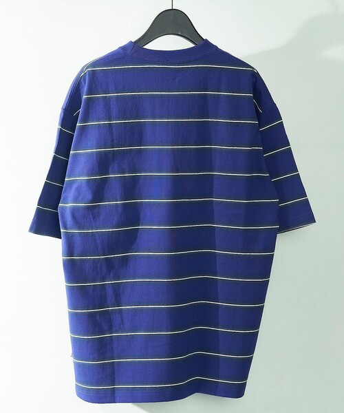 BEN DAVIS（ベンデイビス）の「【BEN DAVIS/ベンデイヴィス】 別注オーバルワッペンワンポイントロゴボーダーT/ユニセックス（Tシャツ/カットソー・レディース・グリーン/チャコール/パープル/イエロー・SMALL/MEDIUM/LARGE/X-LARGE）」の17枚目の写真