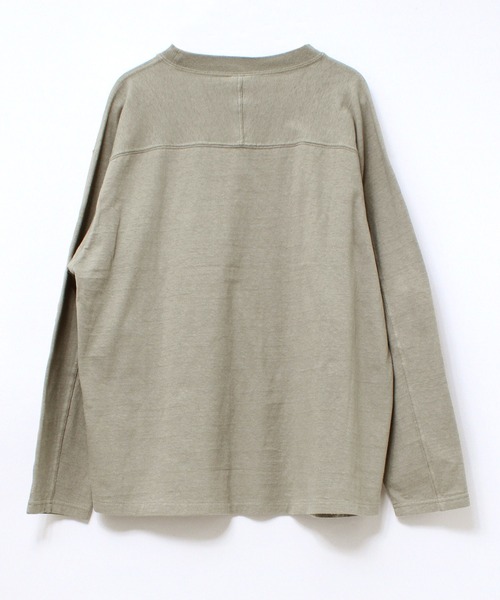 RNA-N（アールエヌエーエヌ）の「M1825 リサイクルコットンデザインロングスリーブTee（Tシャツ/カットソー・レディース・ホワイト/ダークカーキ/スミクロ・MEDIUM）」の6枚目の写真