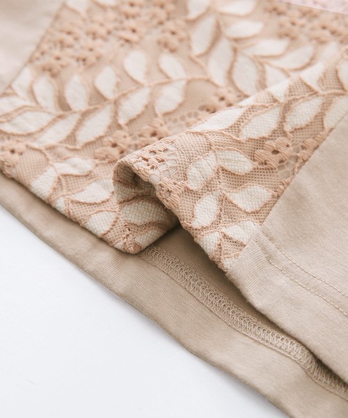 osharewalker（オシャレウォーカー）の「【廃盤】『レース切替ドルマンカットソー』（Tシャツ/カットソー・レディース・ベージュ/ミント/ラベンダー/ナチュラル/チャコール・FREE）」の9枚目の写真