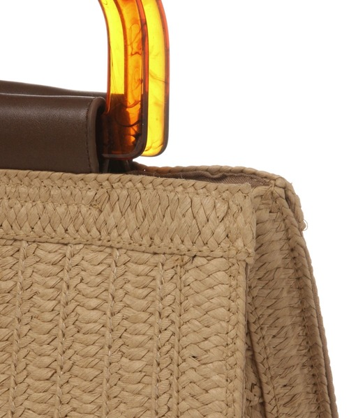 LEPSIM(レプシィム)の「ペーパースクエアバッグ 262992(かごバッグ・レディース・ベージュ系その他/ブラウン系その他・ONE SIZE)」の6枚目の写真