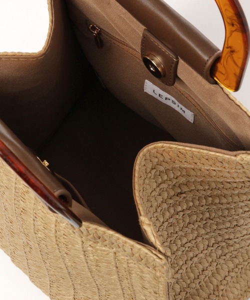LEPSIM(レプシィム)の「ペーパースクエアバッグ 262992(かごバッグ・レディース・ベージュ系その他/ブラウン系その他・ONE SIZE)」の9枚目の写真
