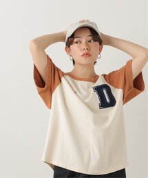 DOUBLE NAME | カレッジモチーフラグランTEE(Tシャツ/カットソー)