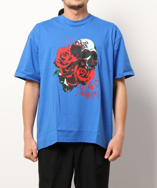 Saturdays NYC(サタデーズ ニューヨークシティ )の「EVERLAST x BEDWIN Skul Rose Tee(Tシャツ/カットソー・メンズ・ホワイト/ブルー・S/M/L/XL)」の2枚目の写真