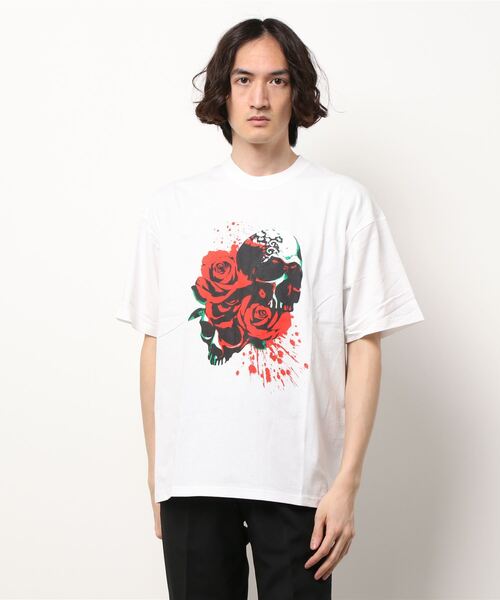 Saturdays NYC(サタデーズ ニューヨークシティ )の「EVERLAST x BEDWIN Skul Rose Tee(Tシャツ/カットソー・メンズ・ホワイト/ブルー・S/M/L/XL)」の9枚目の写真