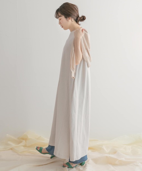 ITEMS URBANRESEARCH（アイテムズ アーバンリサーチ）の「フレアカットワンピース（ワンピース・レディース・グリーン/グレー/オフホワイト・FREE）」の9枚目の写真