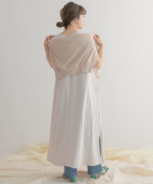 ITEMS URBANRESEARCH（アイテムズ アーバンリサーチ）の「フレアカットワンピース（ワンピース・レディース・グリーン/グレー/オフホワイト・FREE）」の10枚目の写真