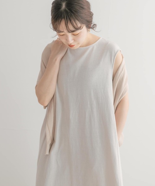 ITEMS URBANRESEARCH（アイテムズ アーバンリサーチ）の「フレアカットワンピース（ワンピース・レディース・グリーン/グレー/オフホワイト・FREE）」の14枚目の写真