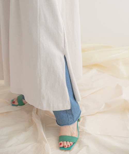 ITEMS URBANRESEARCH（アイテムズ アーバンリサーチ）の「フレアカットワンピース（ワンピース・レディース・グリーン/グレー/オフホワイト・FREE）」の19枚目の写真