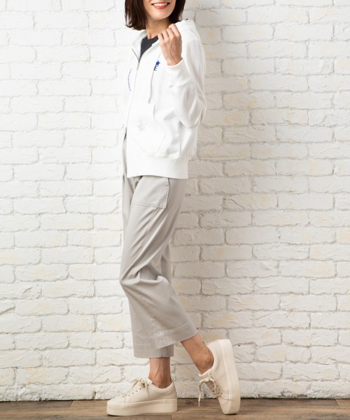 aunt lily(アントリリー)の「綿サテンベルト付きベイカーパンツ(その他パンツ・レディース・チャコールグレー/ライトグレー/オリーブ・11号/9号/13号/15号/7号)」の8枚目の写真