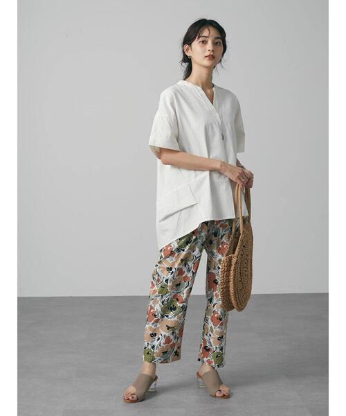 CRAFT STANDARD BOUTIQUE（クラフトスタンダードブティック）の「綿麻スキッパーチュニック　＊（シャツ/ブラウス・レディース・ブラック/オフホワイト/カーキ/マスタード・FREE）」の21枚目の写真