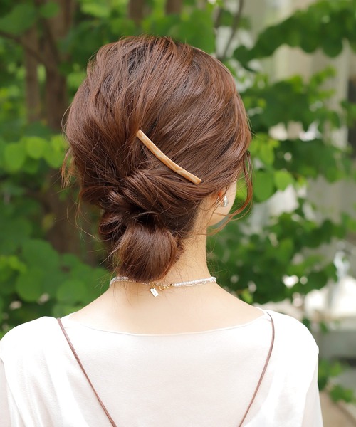 ANEMONE（アネモネ）の「マーブルスクエアコーム（その他ヘアアクセサリー・レディース・ホワイト/グリーン/オレンジ・FREE）」の3枚目の写真