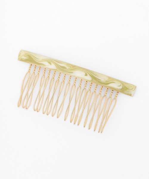 ANEMONE（アネモネ）の「マーブルスクエアコーム（その他ヘアアクセサリー・レディース・ホワイト/グリーン/オレンジ・FREE）」の9枚目の写真