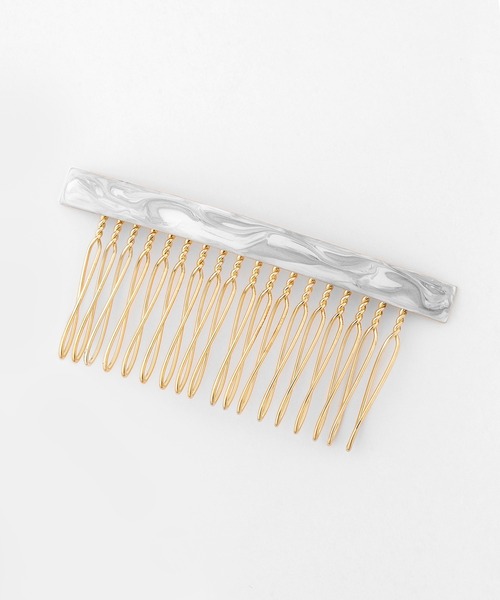 ANEMONE（アネモネ）の「マーブルスクエアコーム（その他ヘアアクセサリー・レディース・ホワイト/グリーン/オレンジ・FREE）」の10枚目の写真