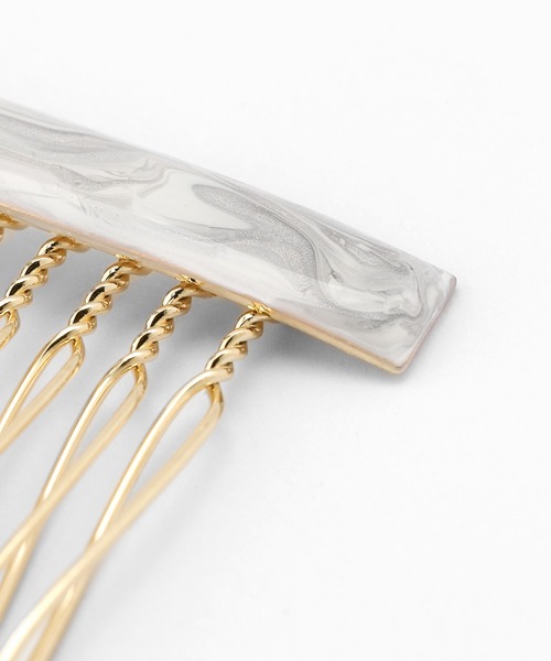 ANEMONE（アネモネ）の「マーブルスクエアコーム（その他ヘアアクセサリー・レディース・ホワイト/グリーン/オレンジ・FREE）」の8枚目の写真