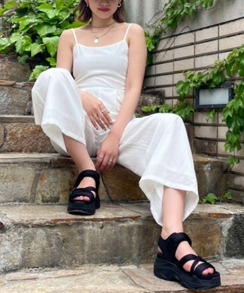 イエナ☆バックリボンオールインワンブラック バックリボンベア