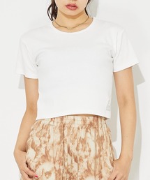 X-girl | FACE S/S BABY TOP/フェイスロゴ/ショート丈  チビT/Tシャツ(Tシャツ/カットソー)