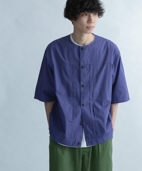 FORK&SPOON（フォークアンドスプーン）の「FORK&SPOON　ノーカラータックシャツ（シャツ/ブラウス・メンズ・パープル/ブラック/ベージュ・4/5）」の16枚目の写真