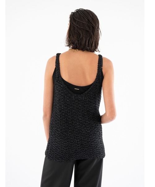 ALEXIA STAM（アリシアスタン）の「Linen Knit Tank Top /リネンニットタンクトップ（タンクトップ・レディース・アイボリー/ブラック/ベージュ・FREE）」の16枚目の写真