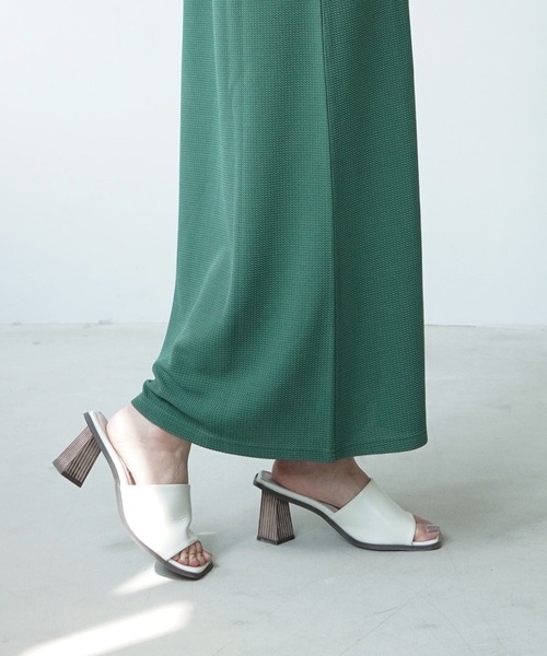 IAMUSE（アイアミューズ）の「ボートネック×ハーフスリーブ/クルーネック×フレンチスリーブ ロングワンピース S0071【IAMUSE】（ワンピース・レディース・ベージュ/グリーン/ブラック/ブラック系1・FREE）」の22枚目の写真