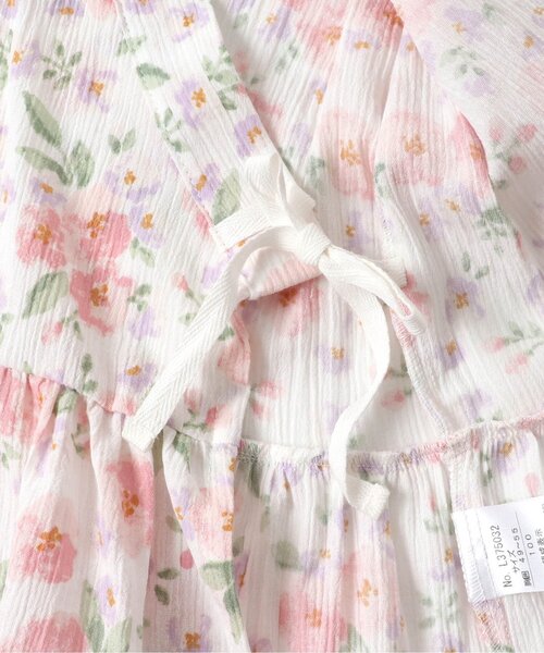 Ampersand（アンパサンド）の「フラワー柄甚平（浴衣・キッズ・ネイビー/オフホワイト・90/100/110/120/80/130/140）」の13枚目の写真