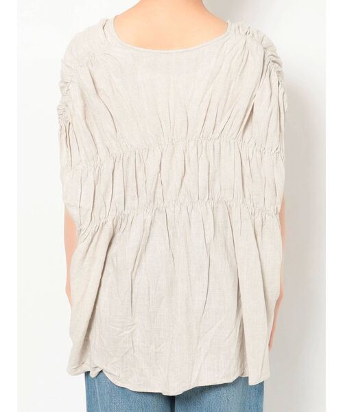 Ungrid（アングリッド）の「リネン混ギャザーノースリブラウス（シャツ/ブラウス・レディース・イエロー/ブルー/アイボリー・FREE）」の6枚目の写真