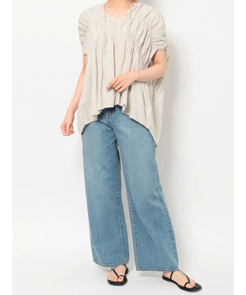 Ungrid（アングリッド）の「リネン混ギャザーノースリブラウス（シャツ/ブラウス・レディース・イエロー/ブルー/アイボリー・FREE）」の19枚目の写真