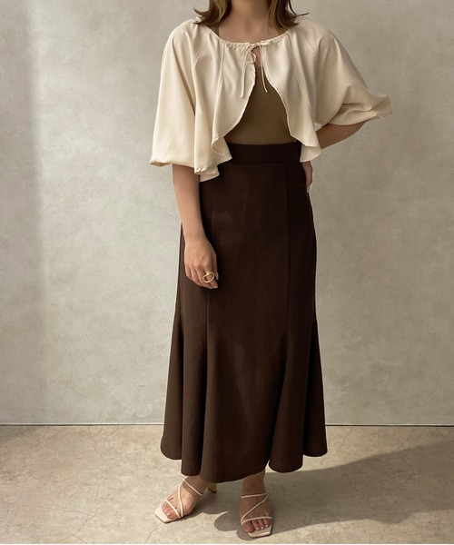 apres jour clair(アプレジュールクレア)の「【apres jour clair】ボレロブラウス【ZOZOTOWN限定アイテム】(シャツ/ブラウス・レディース・ベージュ/アイボリー/ブラック・X-LARGE/フリー)」の12枚目の写真