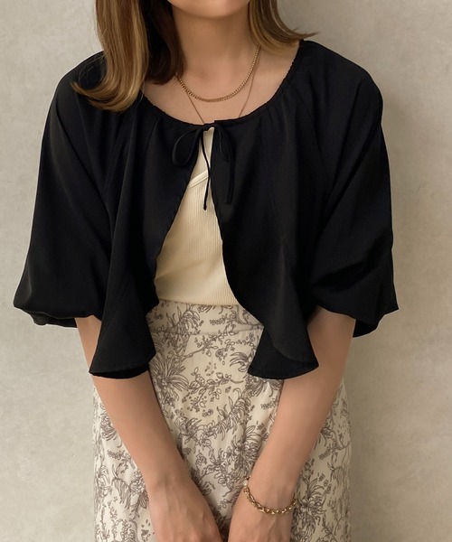 apres jour clair(アプレジュールクレア)の「【apres jour clair】ボレロブラウス【ZOZOTOWN限定アイテム】(シャツ/ブラウス・レディース・ベージュ/アイボリー/ブラック・X-LARGE/フリー)」の13枚目の写真