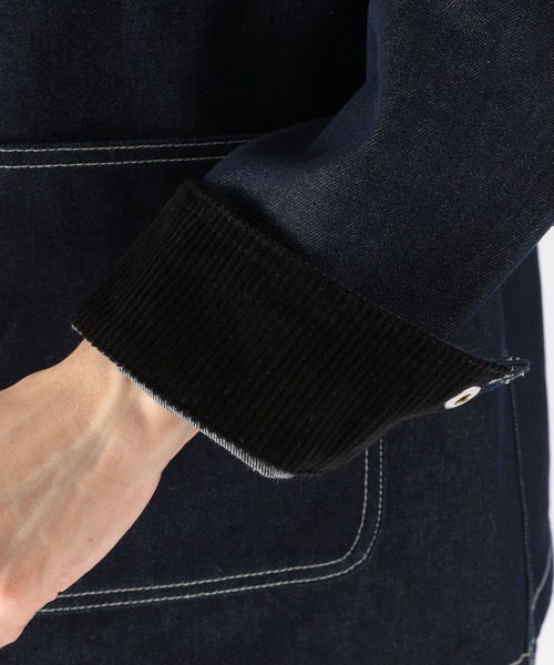 niko and...（ニコアンド）の「[niko and ...JEANS 2022AW]デニムカバーオールジャケット（デニムジャケット・メンズ・ベージュ/ブルー/インディゴブルー・MEDIUM/LARGE）」の21枚目の写真