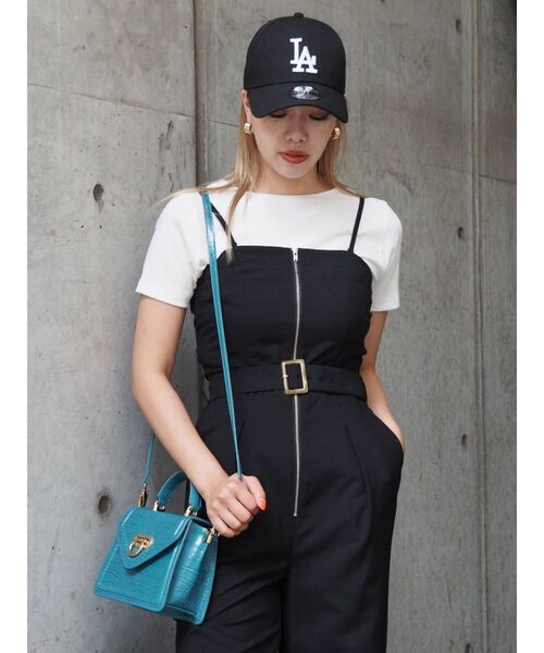 EVRIS（エヴリス）の「ベアオールインワン（サロペット/オーバーオール・レディース・ブラック/ブラウン/アイボリー・FREE）」の4枚目の写真