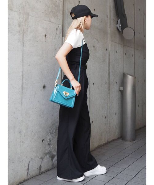 EVRIS（エヴリス）の「ベアオールインワン（サロペット/オーバーオール・レディース・ブラック/ブラウン/アイボリー・FREE）」の6枚目の写真