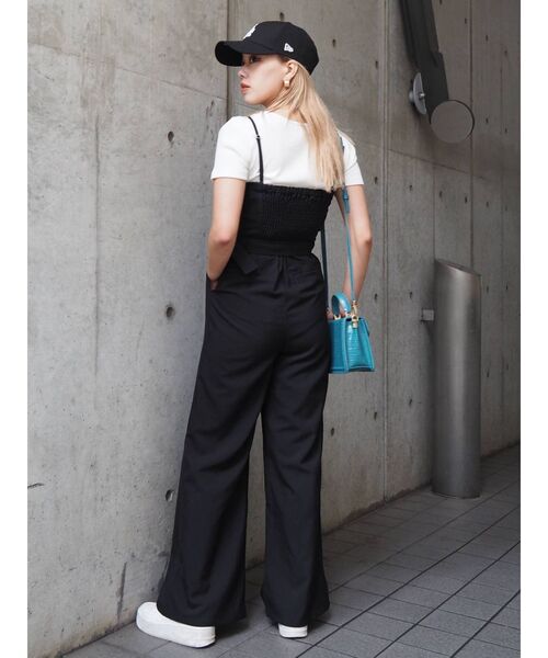 EVRIS（エヴリス）の「ベアオールインワン（サロペット/オーバーオール・レディース・ブラック/ブラウン/アイボリー・FREE）」の7枚目の写真