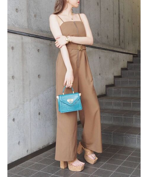 EVRIS（エヴリス）の「ベアオールインワン（サロペット/オーバーオール・レディース・ブラック/ブラウン/アイボリー・FREE）」の9枚目の写真