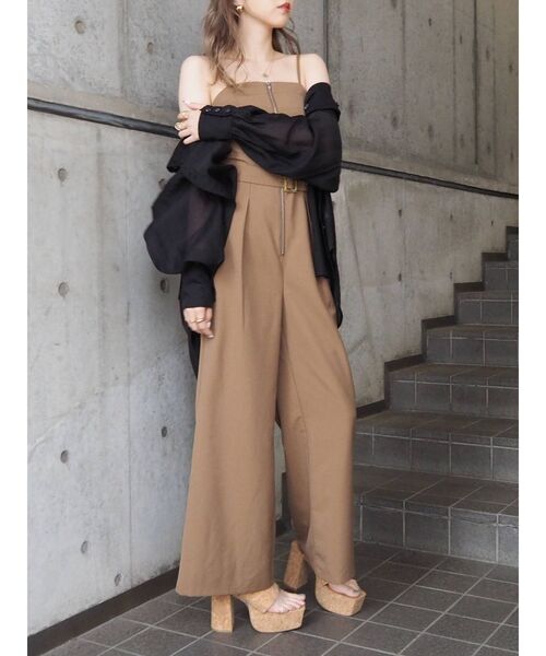 EVRIS（エヴリス）の「ベアオールインワン（サロペット/オーバーオール・レディース・ブラック/ブラウン/アイボリー・FREE）」の11枚目の写真