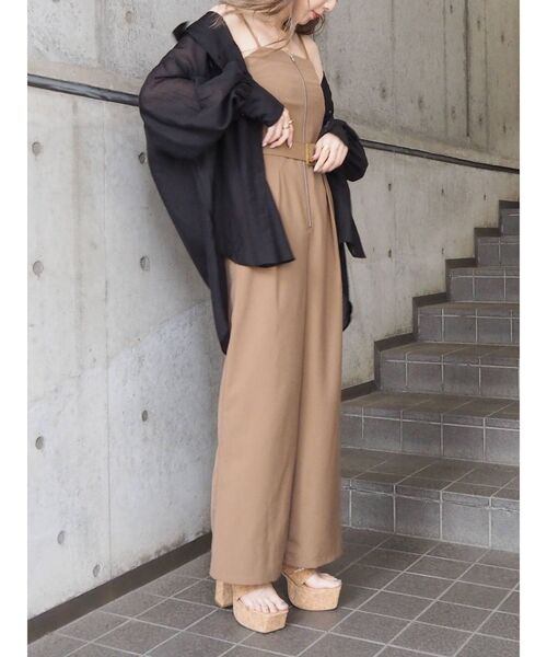 EVRIS（エヴリス）の「ベアオールインワン（サロペット/オーバーオール・レディース・ブラック/ブラウン/アイボリー・FREE）」の12枚目の写真