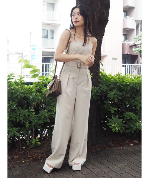 EVRIS（エヴリス）の「ベアオールインワン（サロペット/オーバーオール・レディース・ブラック/ブラウン/アイボリー・FREE）」の14枚目の写真