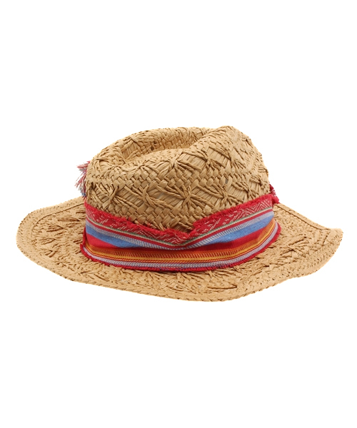 チャイハネ（チャイハネ）の「【チャイハネ】アミーゴ中折れペーパーハット（ハット・レディース・ブラウン/ベージュ・FREE）」の4枚目の写真