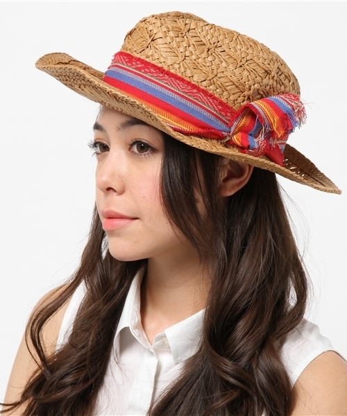 チャイハネ（チャイハネ）の「【チャイハネ】アミーゴ中折れペーパーハット（ハット・レディース・ブラウン/ベージュ・FREE）」の10枚目の写真