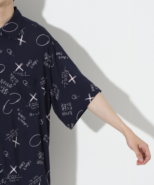 Oriens JOURNAL STANDARD(オリエンス ジャーナルスタンダード)の「Scrawl S/S Shirt(シャツ/ブラウス・メンズ・ホワイト/ネイビー・MEDIUM/LARGE)」の13枚目の写真