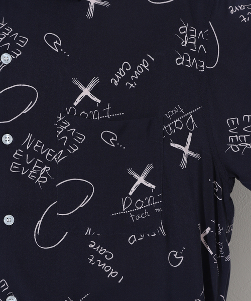 Oriens JOURNAL STANDARD(オリエンス ジャーナルスタンダード)の「Scrawl S/S Shirt(シャツ/ブラウス・メンズ・ホワイト/ネイビー・MEDIUM/LARGE)」の16枚目の写真